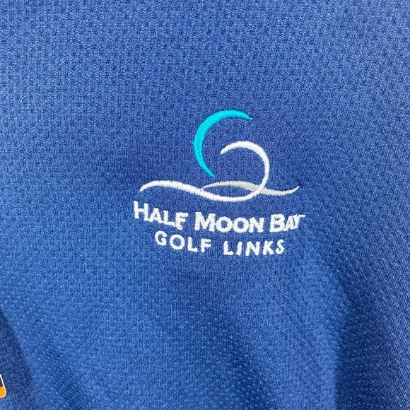Half Moon Bay Golf Links Under Armour Mens 1/4 Zip 2XL Loose Blue Casual Classic - Picture 3 of 6
